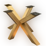Pied de table en étoile - chêne