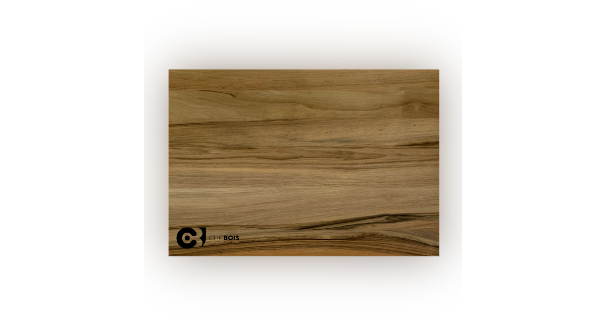 Planche Bois Massif Noyer Italien - 680x270x20 Mm - Séché Au Four - Brut Avec Chant Vivant