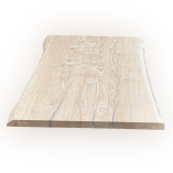 Plateau de table chêne tempête bords brut