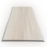 Plateau de table frêne blanc bords brut