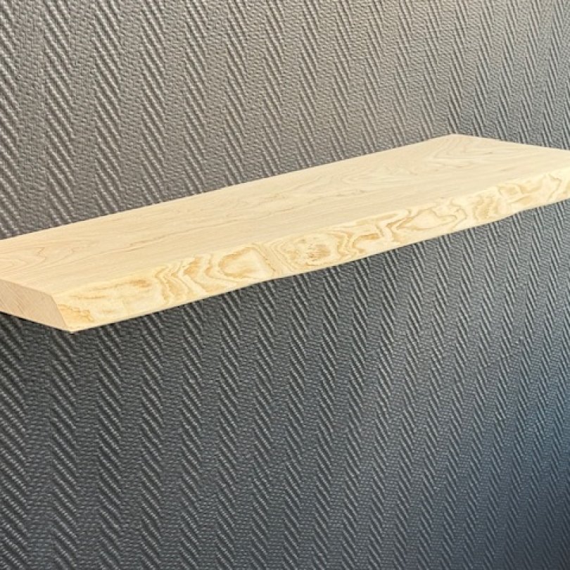 Console frêne blanc bords brut